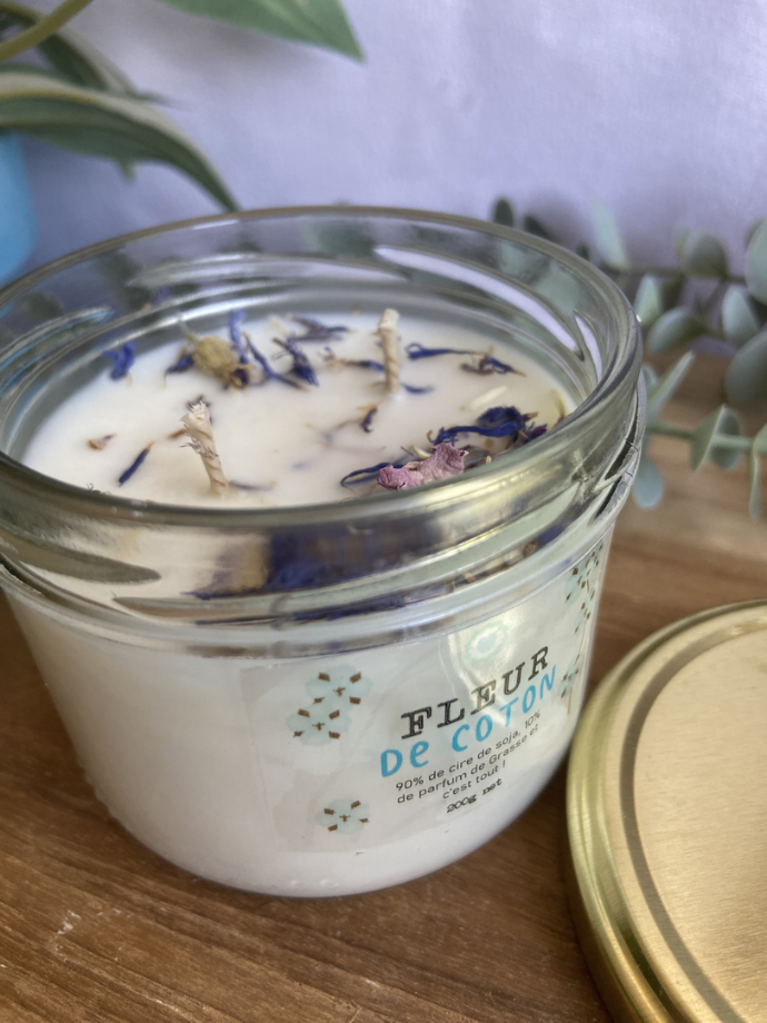 Bougie fleur de coton